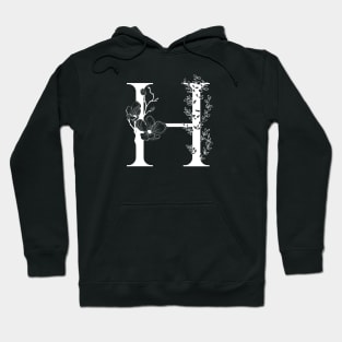 Letter H Monogram - Floral Initial Hoodie